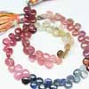 Natural Multi Sapphire Smooth Polished Heart Beads Strand 4 Inches and Sizes 5mm to 6mm Approx.Sapphire is a gemstone variety of Corrundum species. It comes in different color variety of green, blue, red, orange, pink and others. 